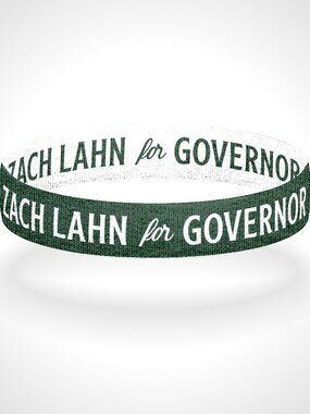 Reversible Zach Lahn for Iowa Governor Wristband Bracelet